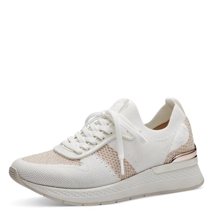 Tamaris textilní tenisky 23712 Wht/Rose Gold, velikost 37