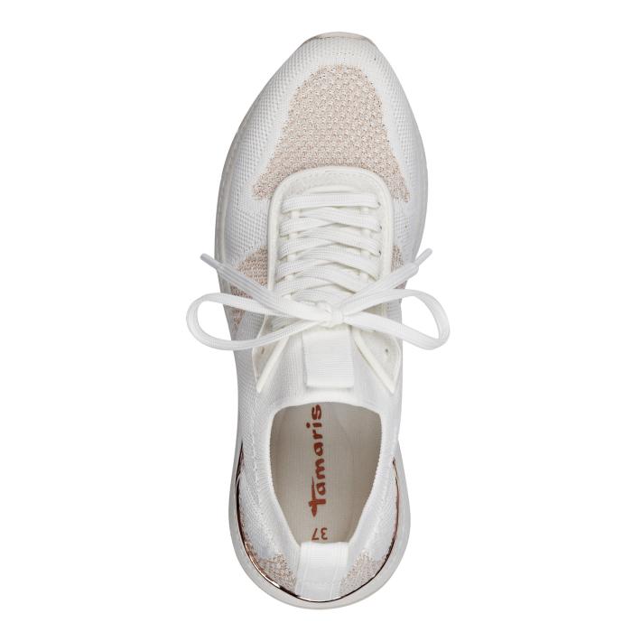 Tamaris textilní tenisky 23712 Wht/Rose Gold, velikost 37